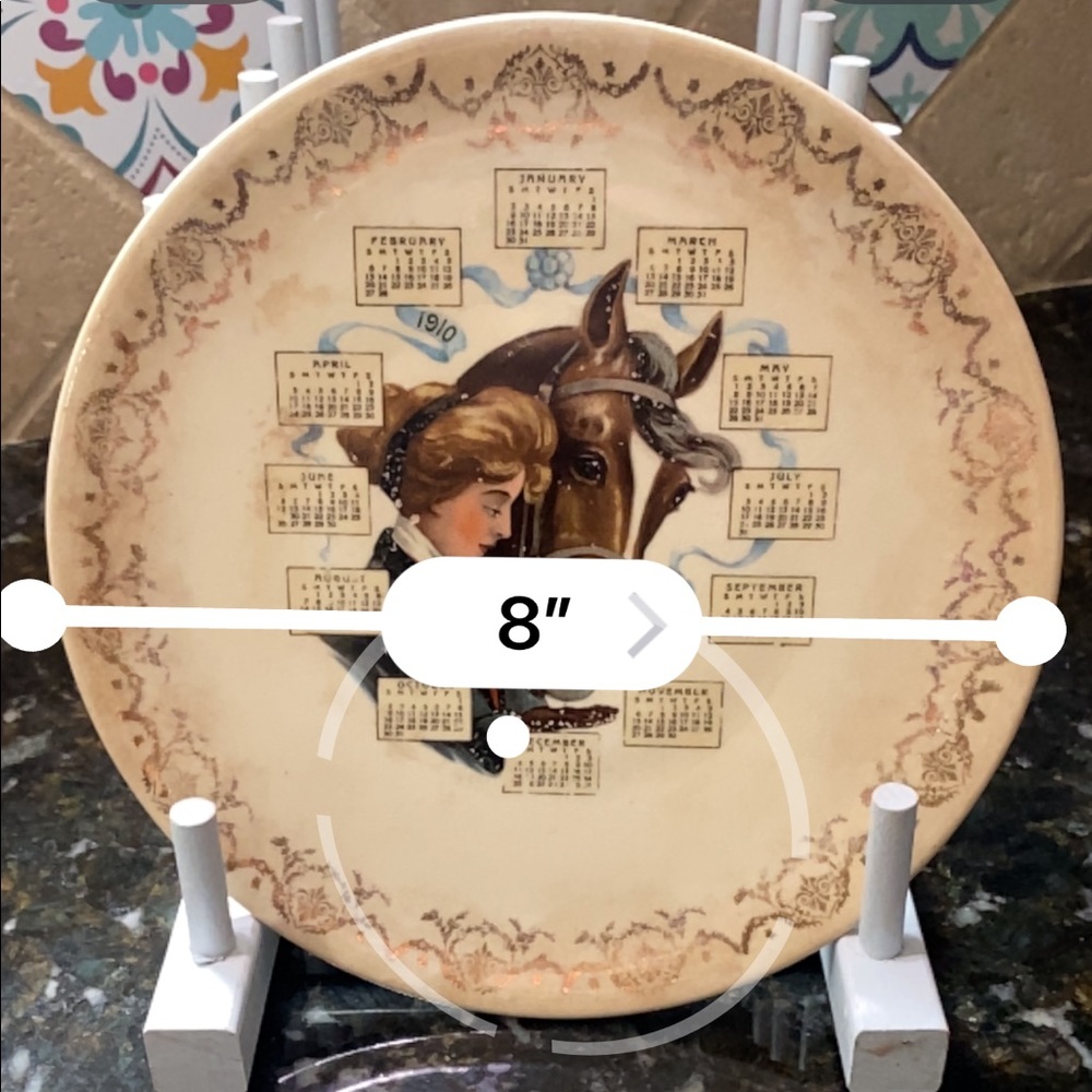 1910 promotional calendar plate - Picture 5 of 5